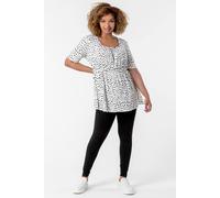 Roman Originals Stretch Leggings for Women UK Ladies Yoga Pants Gym Fitness Trousers Cotton High Waisted Pull On Elasticated Waist Smart Casual Tummy Control Thick Shapewear - Plus Black - Size 18