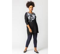 Roman Originals Stretch Trousers for Women UK Ladies High Waisted Pants Pull On Leggings Smart Slimming Office Work Fitted Tailored Tapered Regular & Plus Sizes - Plus Navy (28 in) - Size 30