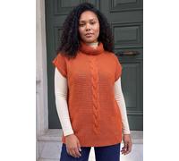 Roman Women's Curve High Neck Tabard Knit Top in Orange | Size: 22/24