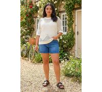 Roman Women's Curve Metallic Diamond Knit Top in Ivory | Size: 18 Roman Ivory 18