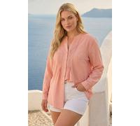 Roman Women's Curve Pintuck Sequin Blouse in Pink | Size: 16 Roman Pink 16