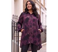 Roman Curve Print Buttoned Blouse for Women UK - Ladies Everyday Autumn Winter Collar V-Neckline Comfy Soft Evening Vacation Work Party Night Out