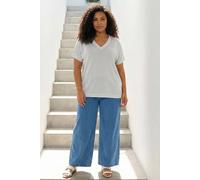 Roman Women's Curve Shimmer Hotfix Knit Top in Ivory | Size: 18 Roman Ivory 18