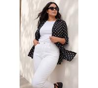 Roman Women's Curve Spot Print Button Shirt in Black | Size: 22-24 Roman Black 22-24
