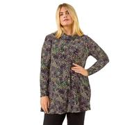 Curve Spot Print Cowl Neck Top Roman Purple 16