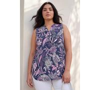 Roman Originals Curve Textured Floral Print V-Neck Top for Women UK - Ladies Everyday Holiday Spring Summer V-Neckline Comfy Soft Evening Vacation Work Party - Pink Plus - Size 18