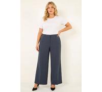 Roman Women's Curve Wide Leg Tailored Trouser in Dark Grey | Size: 22-24 Roman Dark Grey 22-24