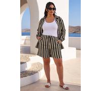 Roman Women's Curve Zig Zag Tie Waist Shorts in Black | Size: 26-28 Roman Black 26-28