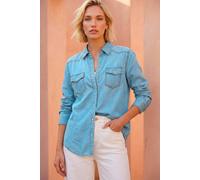 Roman Women's Denim Front Pocket Shirt in Light Blue | Size: 20 Roman Light Blue 20