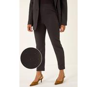 Roman Women's Diamante Stretch Trousers in Black | Size: 8 Roman Black 8