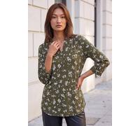 Roman Women's Ditsy Floral Shirt in Khaki | Size: 14 Roman Khaki 14