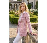 Roman Women's Double Breasted Boucle Jacket in Pink | Size: 20 Roman Pink 20