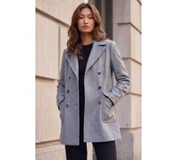 Roman Women's Double Breasted Longline Coat in Charcoal | Size: 12 Roman Charcoal 12