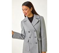 Roman Women's Double Breasted Longline Coat in Charcoal | Size: 20 Roman Charcoal 20