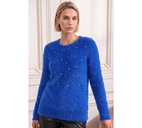 Roman Fluffy Yarn Jumper for Women UK Ladies Thick Sweater Warm Cosy Chunky Knitted Pullover Winter Furry Casual Smart Textured Everyday Cuddly Soft Knitwear