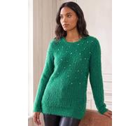 Roman Fluffy Yarn Jumper for Women UK Ladies Thick Sweater Warm Cosy Chunky Knitted Pullover Winter Furry Casual Smart Textured Everyday Cuddly Soft Knitwear