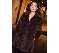 Roman Originals Women Faux Fur Coat - Ladies Jackets Teddy Bear Plush Casual Soft Fluffy Textured Oversized Warm Cosy Autumn Winter Flattering