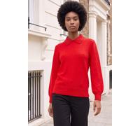 Roman Originals Faux Pearl Collar Jumper for Women UK - Ladies Everyday Autumn Winter Comfy Soft Evening Vacation Work Party Night Out