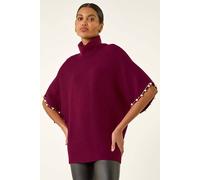 Roman Women's Faux Pearl Embellished Knit Jumper in Maroon | Size: 16 Roman Maroon 16