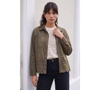 Roman Women's Faux Suede Cut Out Shacket in Khaki | Size: 18