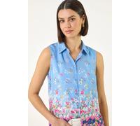 Roman Women's Floral Border Blouse in Blue | Size: 20 Roman Blue 20