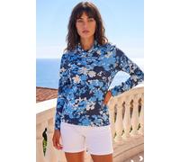 Roman Women's Floral Print Cowl Neck Top in Blue | Size: 20 Roman Blue 20