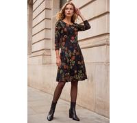 Roman Women's Floral Print Lace Stretch Dress in Orange | Size: 10