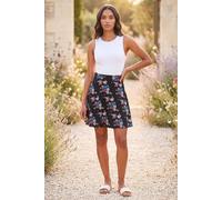 Roman Pull On Stretch Jersey Skater Skirt for Women UK Ladies Spring Pull On Elasticated Waist Summer Spring Jersey Holiday Office Work Vacation Soft Desk to Dinner