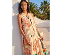 Roman Women's Floral Print Smock Maxi Dress in Yellow | Size: 16