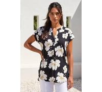 Roman Short Sleeve Shirt for Women UK Ladies Tunic Top Summer Blouse Casual Smat T-Shirt Spring Work Cocktail Party Going Out Special Occassion Holiday V-Neck