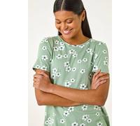 Roman Women's Floral Spot Print Tunic Top in Dark Green | Size: 12 Roman Dark Green 12