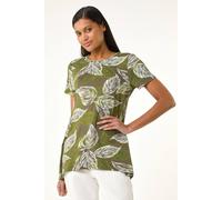 Roman Women's Floral Spot Print Tunic Top in Green | Size: 10 Roman Green 10