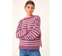 Roman Fluffy Yarn Jumper for Women UK Ladies Thick Sweater Warm Cosy Chunky Knitted Pullover Winter Furry Casual Smart Textured Everyday Cuddly Soft Knitwear