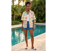 Roman Women's Fruit Print Button Through Shirt in Ivory | Size: 12 Roman Ivory 12