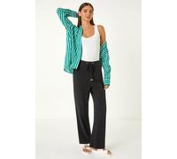 Roman Women's Full Length Linen Trousers in Black | Size: 10 Roman Black 10