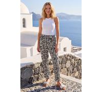 Roman Women's Geo Print Trousers in Black | Size: 10