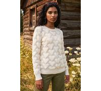 Roman Women's Heart Detail Knit Jumper in Ivory | Size: 18