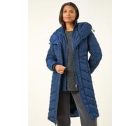 Roman Women's Hooded Quilted Coat in Midnight | Size: 14 Roman Midnight 14