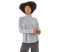 Hotfix Blanket Stitch Knit Jumper Roman Dark Grey One Size