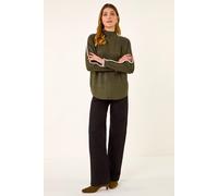 Hotfix Blanket Stitch Knit Jumper Roman Green One Size