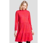 Roman Women's Jacquard Leopard Print Tiered Dress in Red | Size: 10
