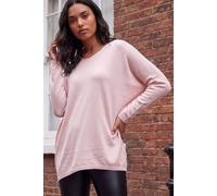 Roman Women's Lace Back V-Neck Poncho in Pink | Size: Large