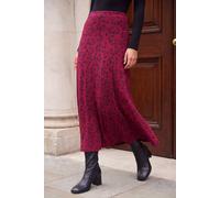 Roman Jersey Skirt for Women UK - Ladies Midi Maxi Floral Animal Print Autumn Winter Swing Smart Casual Office Cocktail Party Going Out Evening Holiday Cruise