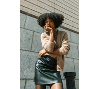 Roman Women's Metallic Button Knit Cardigan in Beige | Size: 10 Roman Beige 10