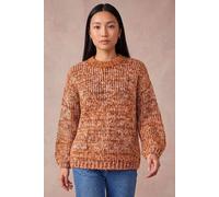 Roman Women's Metallic Ombre Knit Jumper in Orange | Size: 14 Roman Orange 14