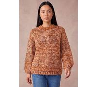 Roman Women's Metallic Ombre Knit Jumper in Orange | Size: 20