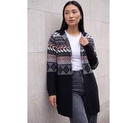 Roman Women's Nordic Hooded Cardigan in Black | Size: 20 Roman Black 20