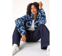 Roman Women's Nordic Print Funnel Fleece Jacket in Midnight | Size: 20