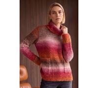 Roman Women's Ombre Stripe Knit Jumper in Burnt Orange | Size: 18