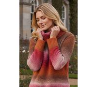 Roman Women's Ombre Stripe Knit Jumper in Burnt Orange | Size: 20